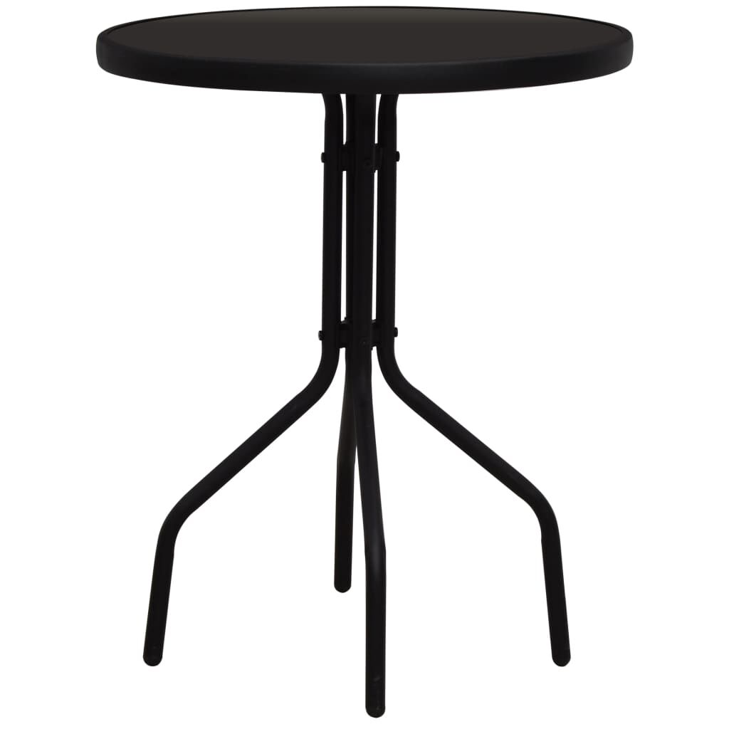 vidaXL Σετ Επίπλων Bistro 3 Τεμαχίων Μαύρο από Ρατάν PVC