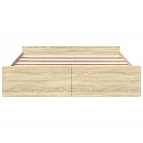 vidaXL Πλαίσιο Κρεβατιού με συρτάρια Sonoma Δρυς 180x200εκ. Επεξ. Ξύλο