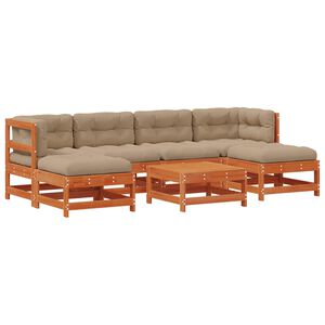 vidaXL &Sigma;&epsilon;&tau; &Xi;&alpha;&pi;&lambda;ώ&sigma;&tau;&rho;&alpha;&sigmaf; &Kappa;ή&pi;&omicron;&upsilon; 7 pcs &Kappa;&epsilon;&rho;&omega;&mu;έ&nu;&omicron; &Kappa;&alpha;&phi;έ &Sigma;&tau;&epsilon;&rho;&epsilon;ό &pi;&epsilon;ύ&kappa;&omicron;