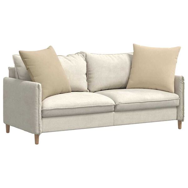 vidaXL Μαξιλάρι Καναπέ 2 pcs Κρεμ 80 x 80 cm ύφασμα