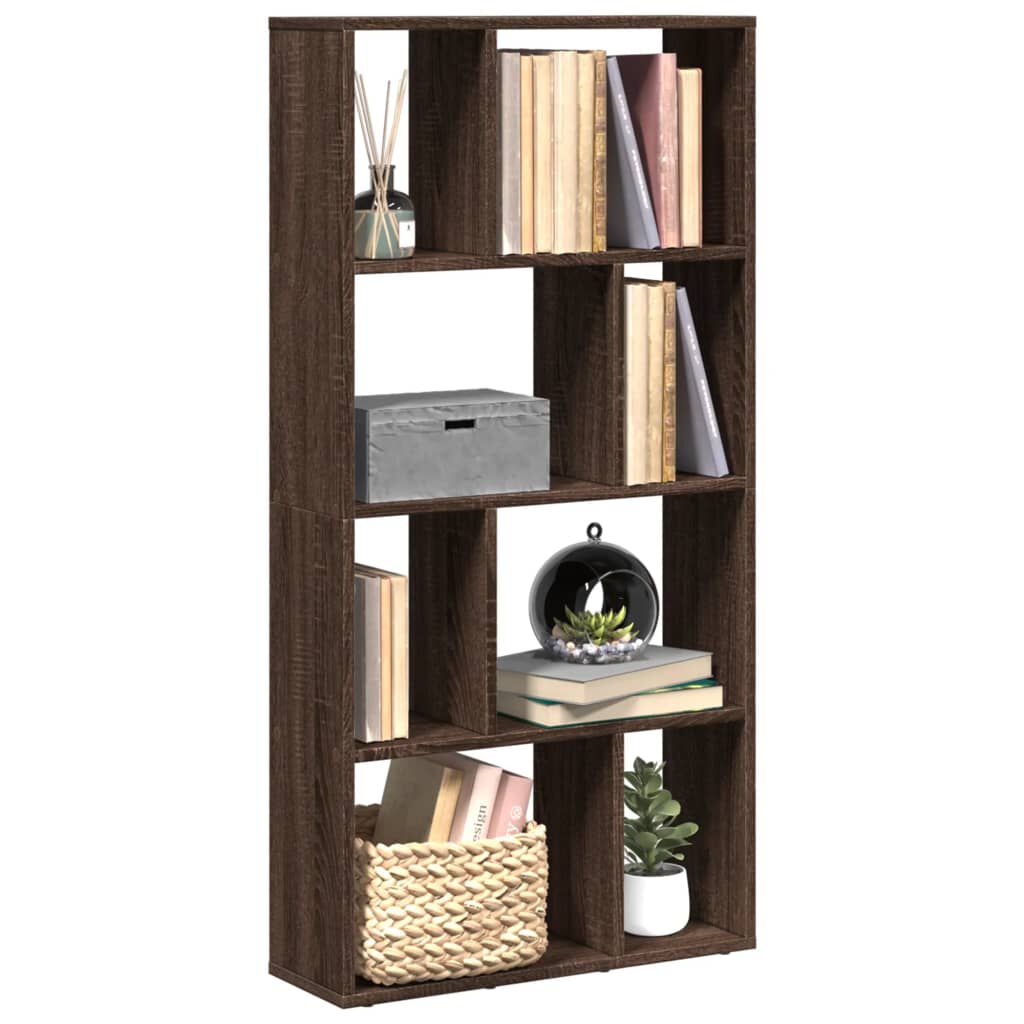 vidaXL Βιβλιοθήκη Καφέ Δρυς 60x20x120 εκ. από Επεξεργασμένο Ξύλο