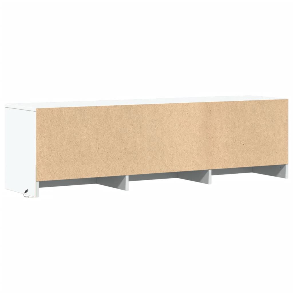vidaXL Έπιπλο Τηλεόρασης με LED Λευκό 140x34x40 εκ. από Επεξ. Ξύλο