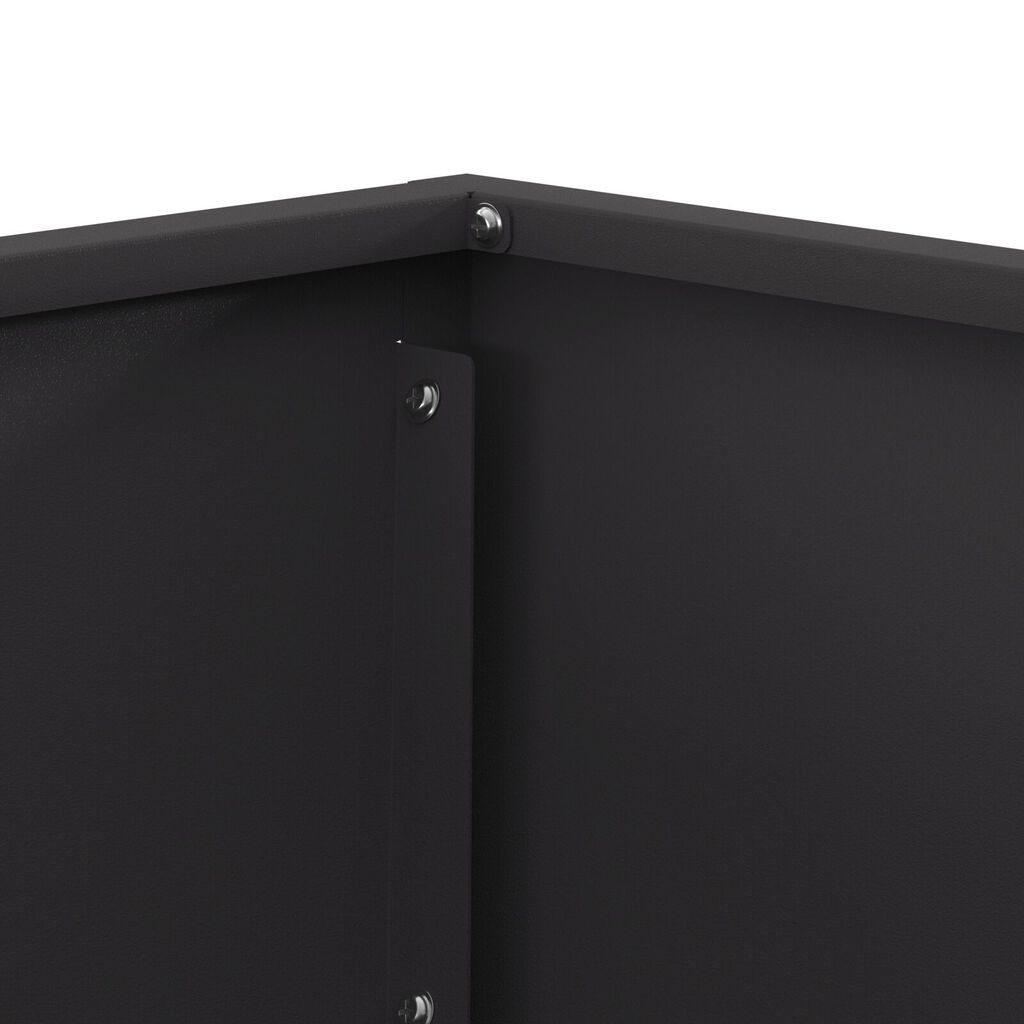 vidaXL Τζάκι Τετράγωνο Μαύρο 60x60x35 εκ. Ατσάλι
