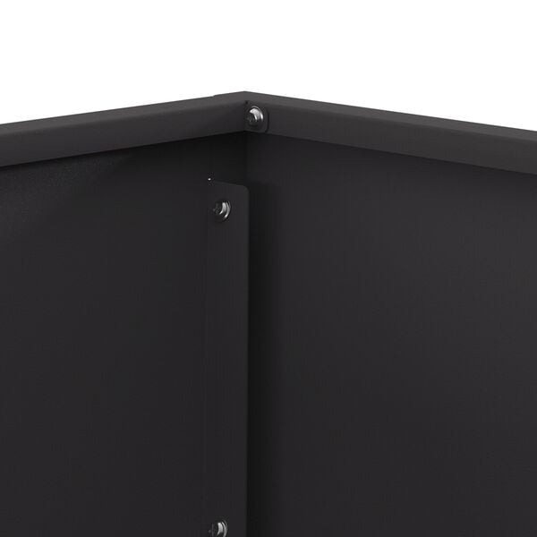 vidaXL Τζάκι Τετράγωνο Μαύρο 60x60x35 εκ. Ατσάλι