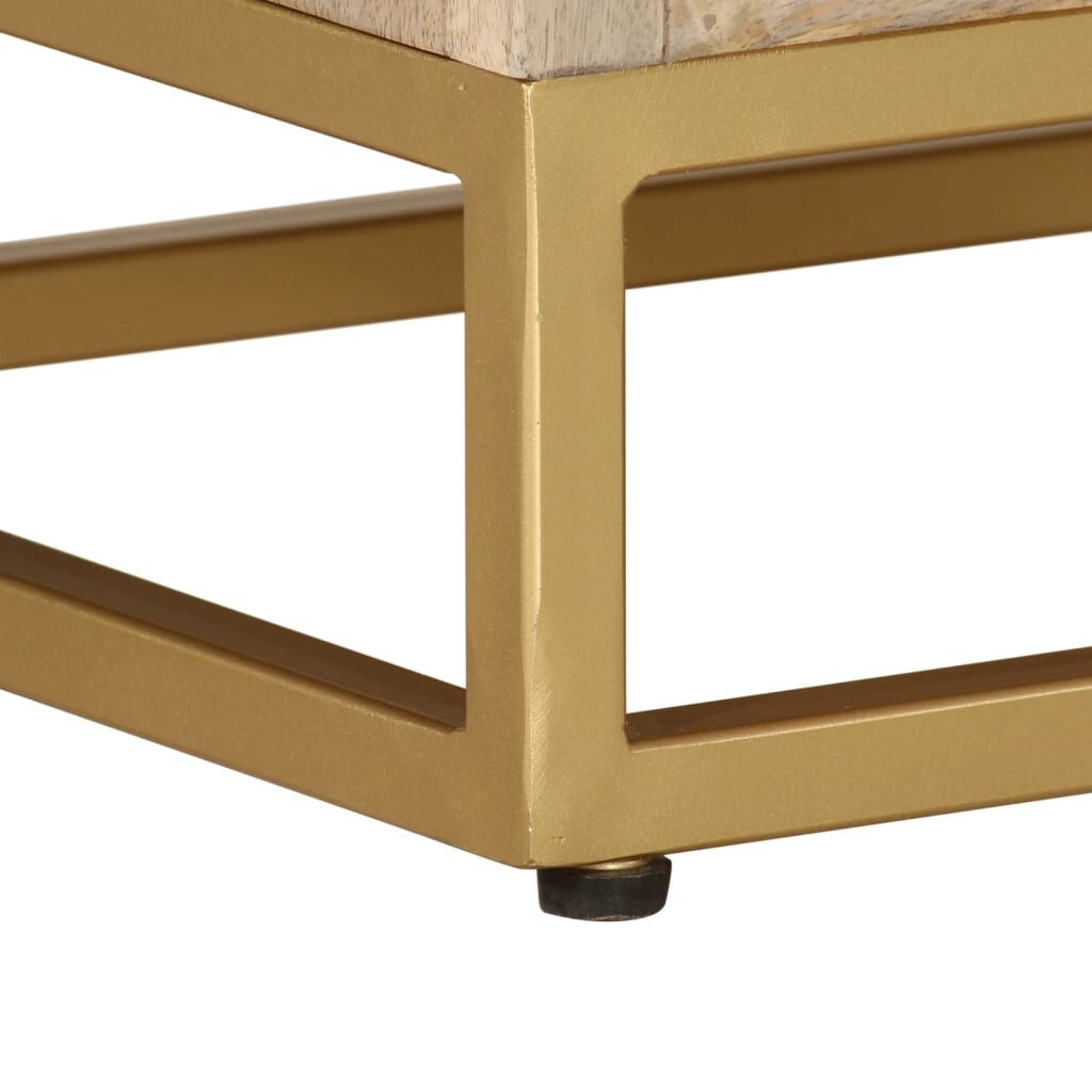 vidaXL Έπιπλο Τηλεόρασης 110 x 30 x 40 εκ. Μασίφ Ξύλο Μάνγκο & Σίδηρος