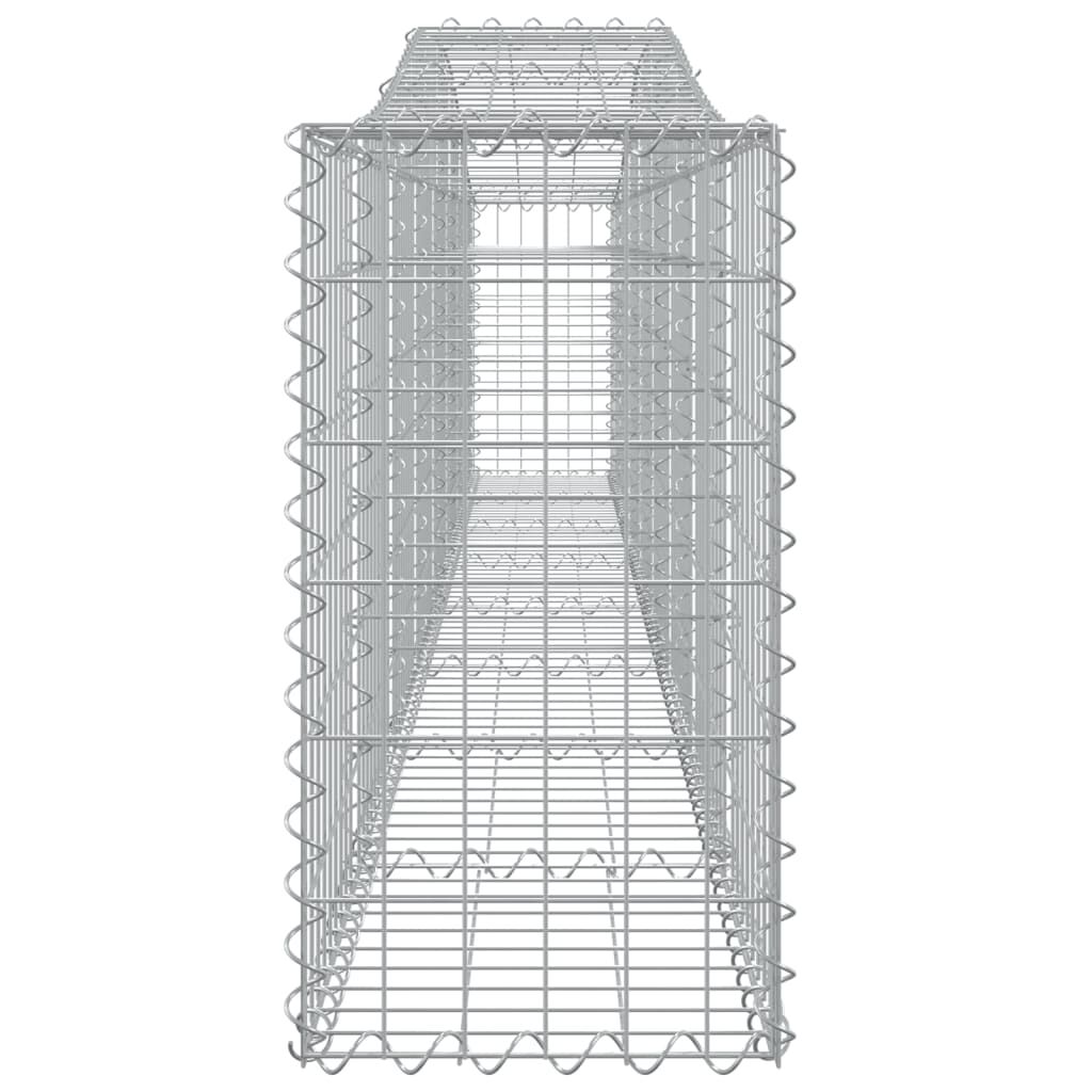 vidaXL Συρματοκιβώτια Τοξωτά 4 τεμ. 400x30x60/80 εκ. Γαλβαν. Ατσάλι