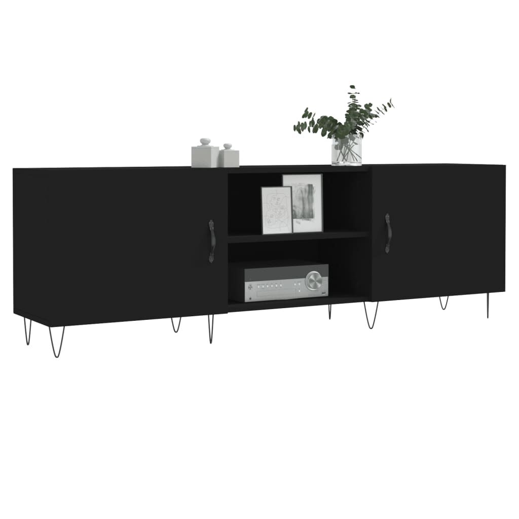 vidaXL Έπιπλο Τηλεόρασης Μαύρο 150x30x50 εκ. Επεξεργασμένο Ξύλο
