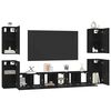 vidaXL Σετ επίπλου τηλεόρασης 7 pcs Μαύρη δρυς 60 x 30 x 30 cm