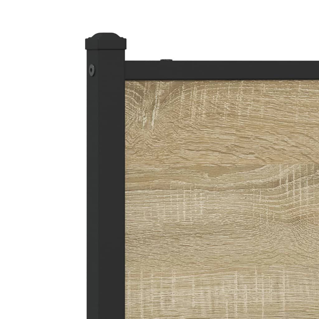 vidaXL Σκελετός Κρεβ. Χωρίς Στρώμα Sonoma Δρυς 140x200 εκ. Μεταλλικό