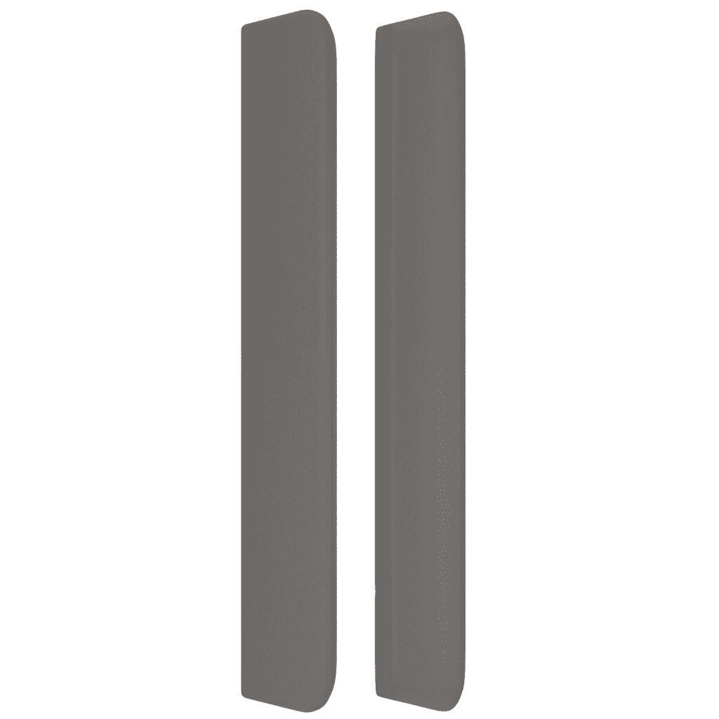 vidaXL Κρεβάτι Boxspring με Στρώμα Γκρι 180x200 εκ. Συνθετικό Δέρμα