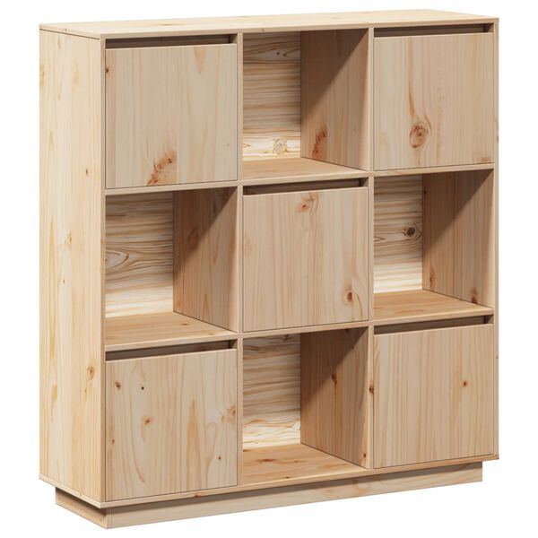 vidaXL Ντουλάπι Ψηλό 110,5 x 35 x 117 εκ. από Μασίφ Ξύλο Πεύκου