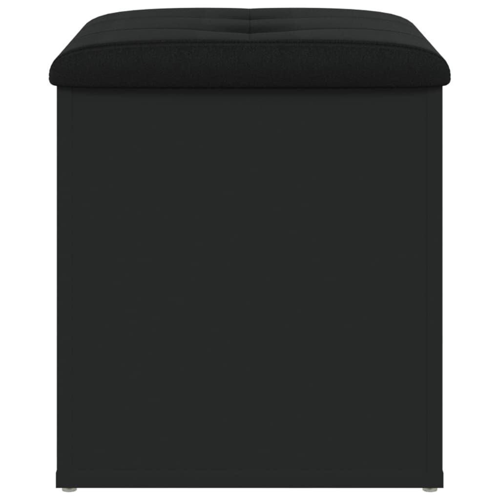 vidaXL Παγκάκι Αποθήκευσης Μαύρο 42x42x45 εκ. από Επεξεργασμένο Ξύλο