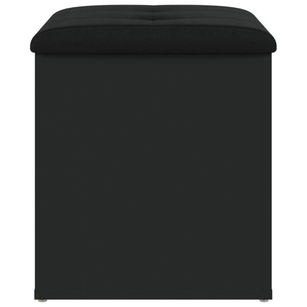 vidaXL Παγκάκι Αποθήκευσης Μαύρο 42x42x45 εκ. από Επεξεργασμένο Ξύλο