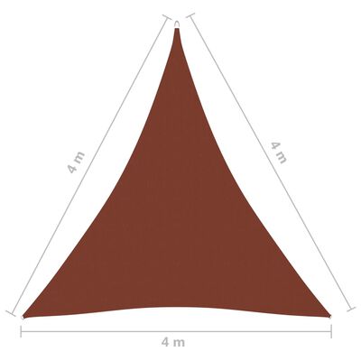 vidaXL Πανί Σκίασης Τρίγωνο Τερακότα 4 x 4 x 4 μ. από Ύφασμα Oxford