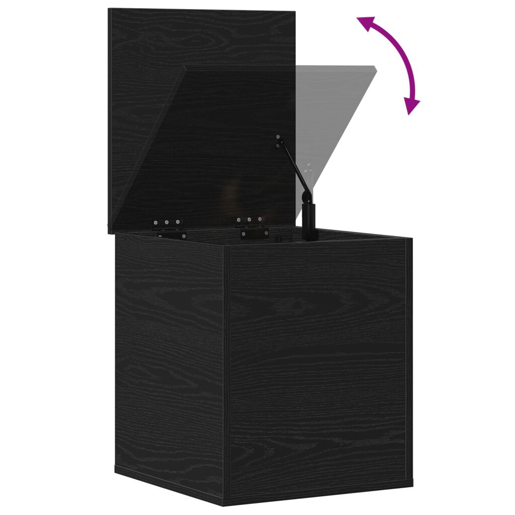 vidaXL Κουτί Αποθήκευσης Μαύρη Δρυς 40x42x46 εκ. Φτιαγμένο από Ξύλο