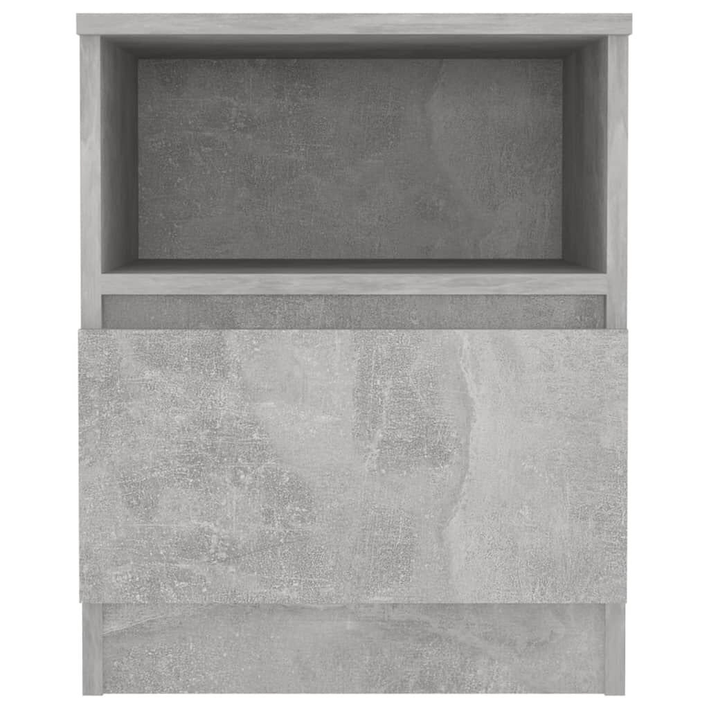 vidaXL Κομοδίνο Γκρι Σκυροδέματος 40 x 40 x 50 εκ. από Επεξ. Ξύλο