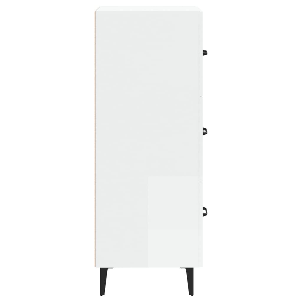 vidaXL Ντουλάπι Γυαλιστερό Λευκό 34,5x34x90 εκ. Επεξεργασμένο Ξύλο
