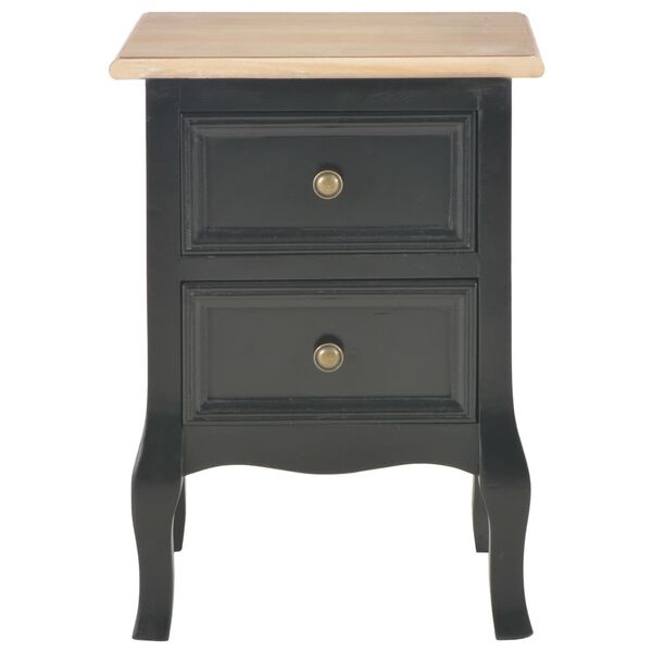 vidaXL Κομοδίνο Μαύρο 35 x 30 x 49 εκ. από MDF