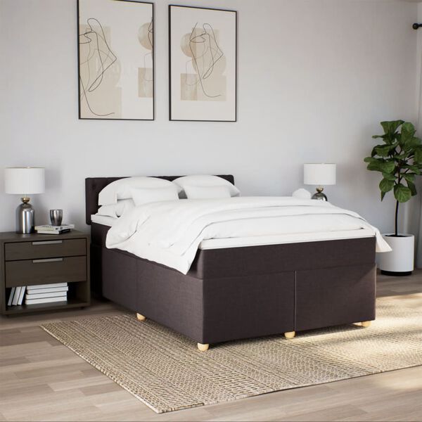 vidaXL &Kappa;&rho;&epsilon;&beta;ά&tau;&iota; Boxspring &mu;&epsilon; &Sigma;&tau;&rho;ώ&mu;&alpha; &Sigma;&kappa;&omicron;ύ&rho;&omicron; &Kappa;&alpha;&phi;έ 140x200 &epsilon;&kappa; &Upsilon;&phi;&alpha;&sigma;&mu;ά&tau;&iota;&nu;&omicron;