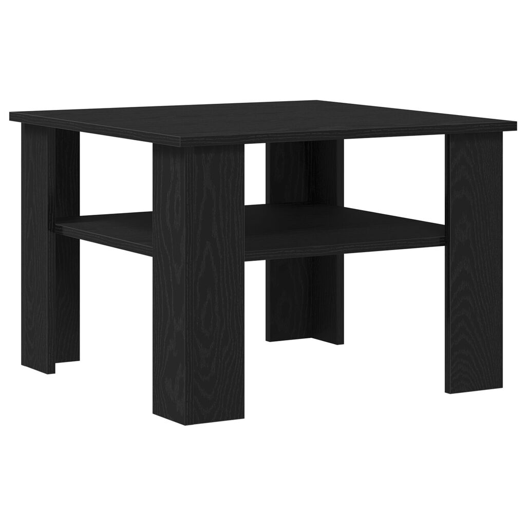 vidaXL Τραπεζάκι σαλονιού Μαύρο Δρύς 60x60x42 εκ. Επεξεργασμένο ξύλο