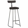 vidaXL Bar Stools 2 &tau;&epsilon;&mu;ά&chi;&iota;&alpha; &Mu;&alpha;ύ&rho;&omicron; 49x43x103 cm &Sigma;&tau;&epsilon;&rho;&epsilon;ό &xi;ύ&lambda;&omicron; Mango