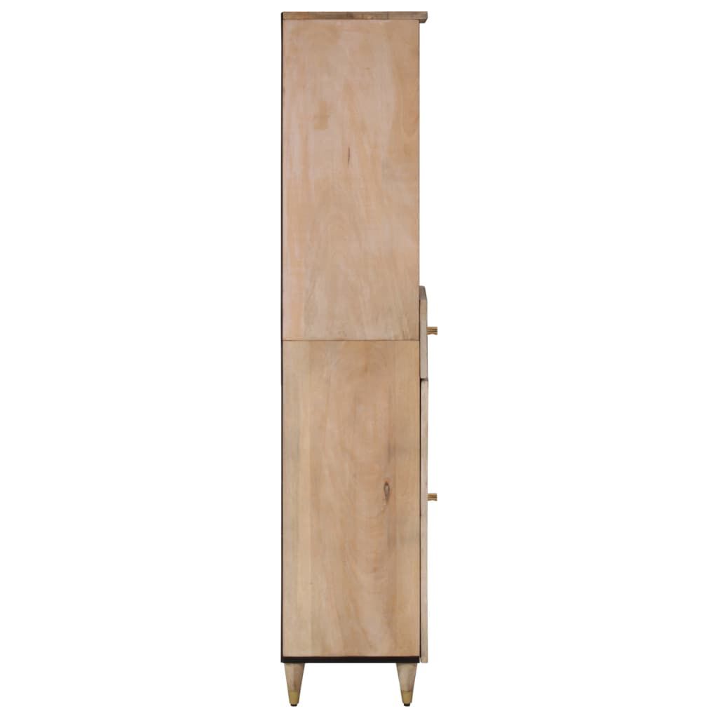 vidaXL Ντουλάπι Μπάνιου 38 x 33 x 160 εκ. από Μασίφ Ξύλο Μάνγκο