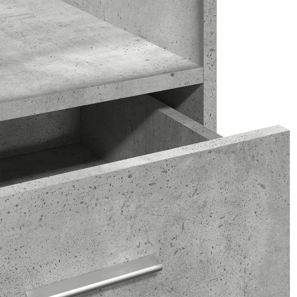 vidaXL Αναλόγιο με Ροδάκια & Συρτάρι Γκρι Σκυρ. 55x55x107εκ Επεξ. Ξύλο