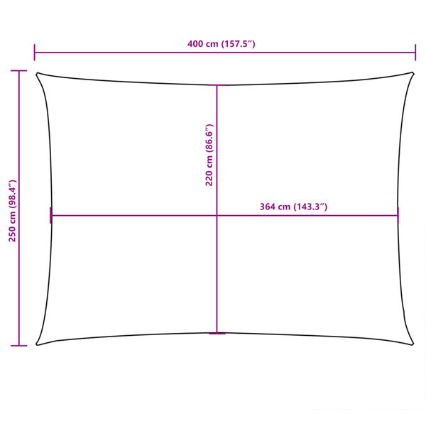 vidaXL Πανί Σκίασης Ορθογώνιο Taupe 2,5 x 4 μ. από Ύφασμα Oxford