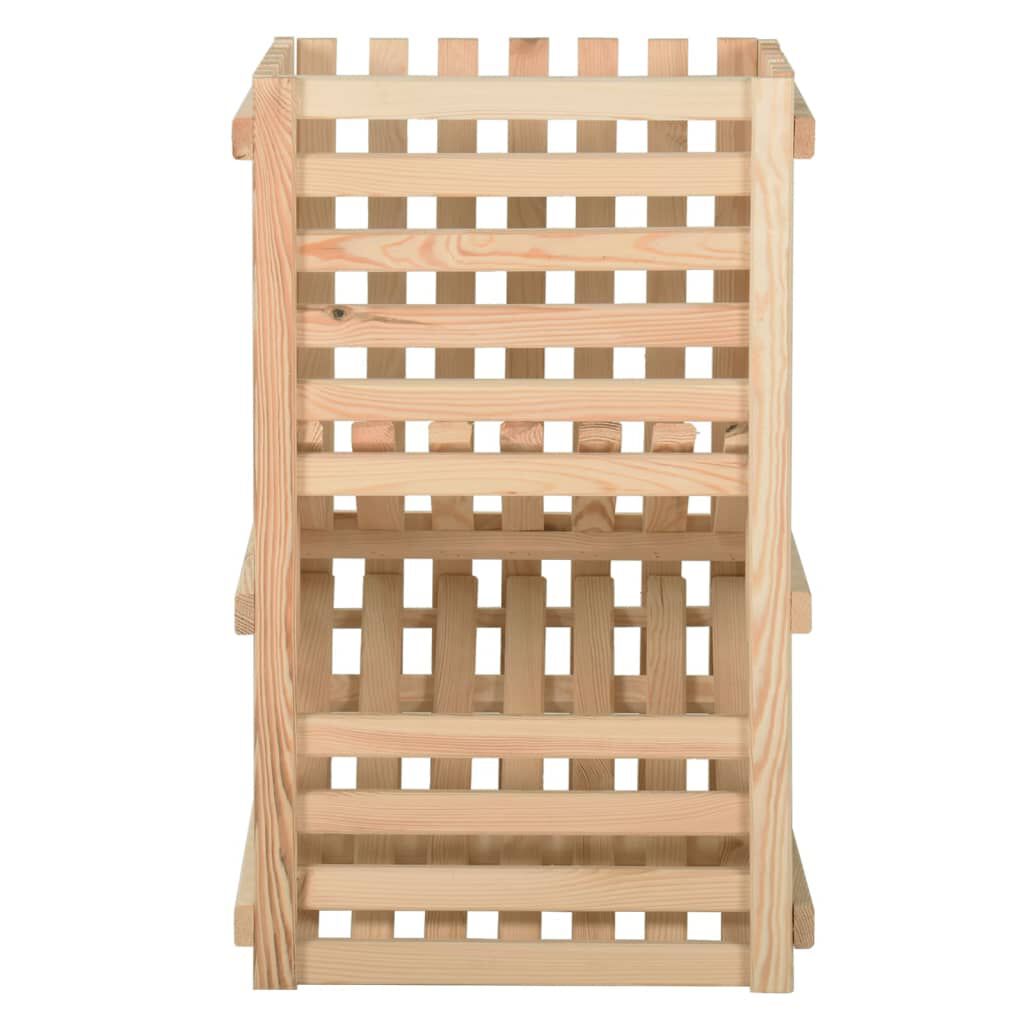 vidaXL Κουτί Αποθήκευσης Λαχανικών 50x50x80 εκ. από Μασίφ Ξύλο Πεύκου