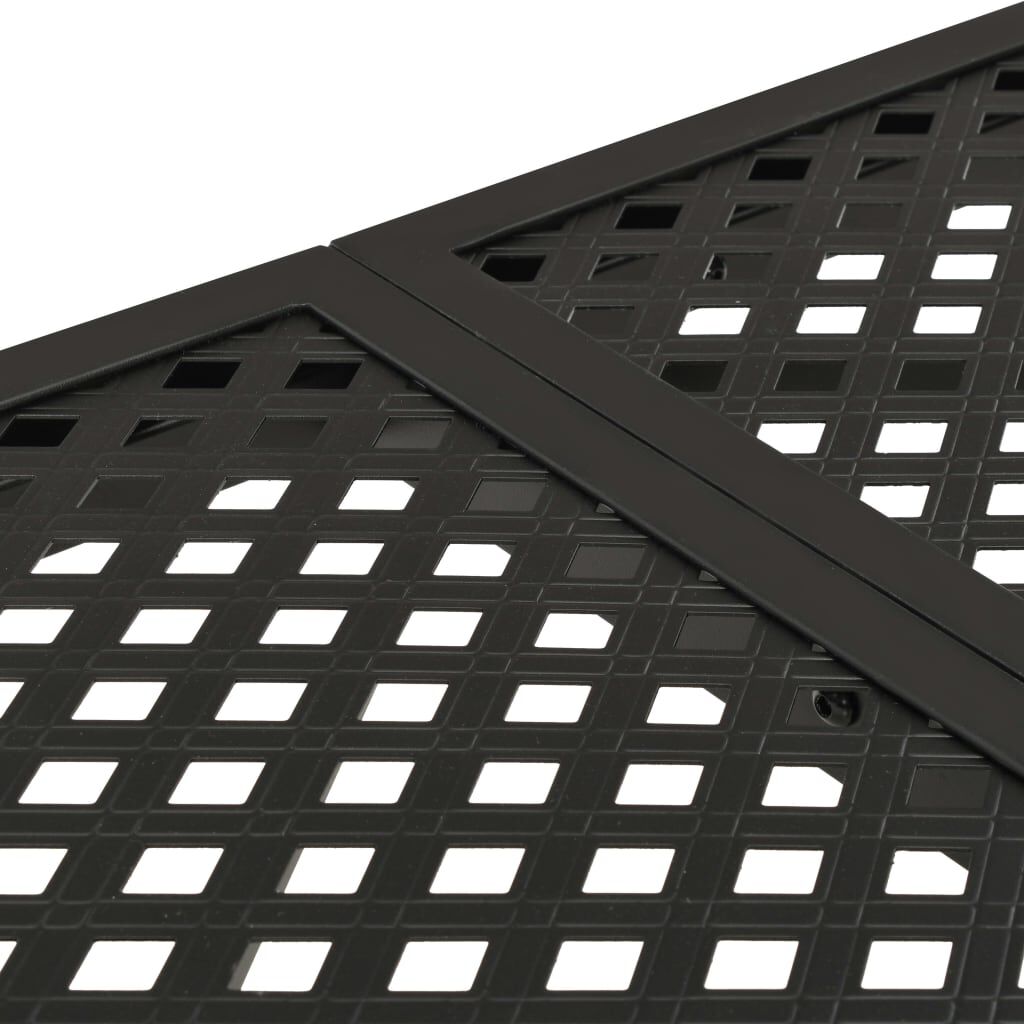 vidaXL Τραπέζι Κήπου Μαύρο 180 x 83 x 72 εκ. Ατσάλινο