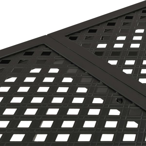 vidaXL Τραπέζι Κήπου Μαύρο 180 x 83 x 72 εκ. Ατσάλινο