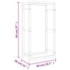 vidaXL Ραφιέρα Καυσόξυλων 50x28x94 εκ. από Ανοξείδωτο ατσάλι
