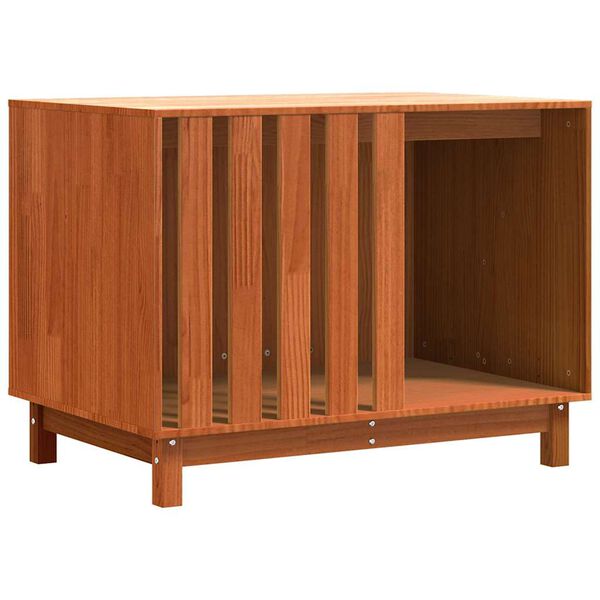 vidaXL Σπίτι Σκύλου Κερωτό καφέ 90 x 60 x 67 εκ. Στερεά ξυλεία πεύκου