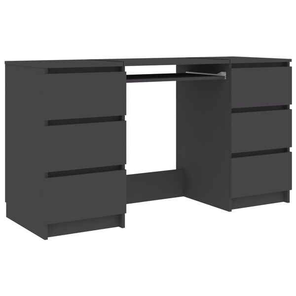 vidaXL Γραφείο Γκρι 140 x 50 x 77 εκ. από Μοριοσανίδα
