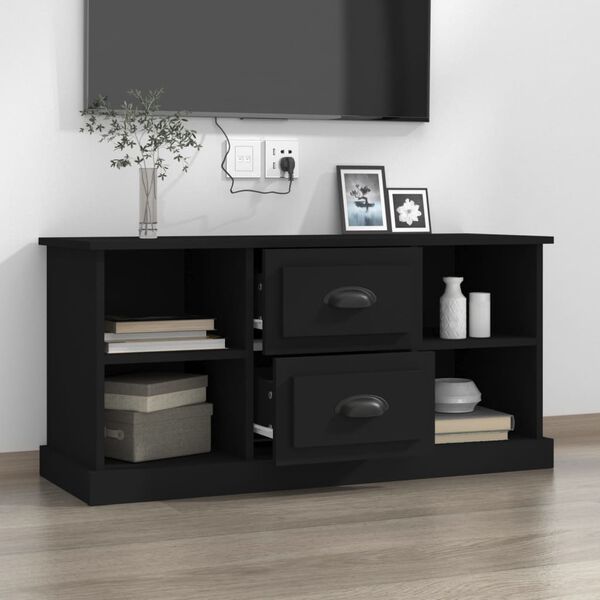 vidaXL Έπιπλο Τηλεόρασης Μαύρο 99,5x35,5x48 εκ. Επεξ. Ξύλο