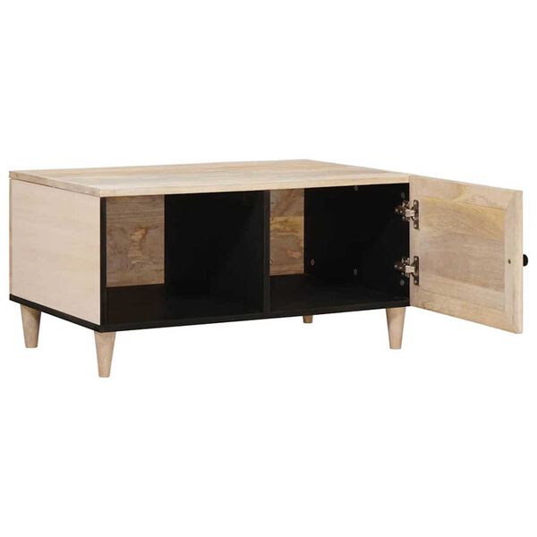 vidaXL Τραπεζάκι σαλονιού Μπεζ 80 x 50 x 40 cm Μασίφ ξύλο μάνγκο