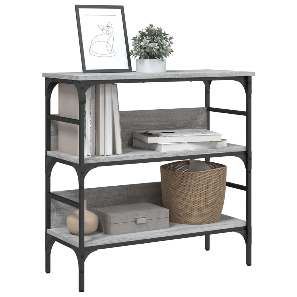 vidaXL Τραπέζι Κονσόλα Γκρι Sonoma 75x32x75 εκ. Επεξεργασμένο Ξύλο
