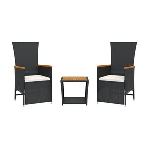 vidaXL &Sigma;&epsilon;&tau; &Tau;&rho;&alpha;&pi;&epsilon;&zeta;&alpha;&rho;ί&alpha;&sigmaf; &Kappa;ή&pi;&omicron;&upsilon; 3 &tau;&epsilon;&mu;. &Mu;&alpha;ύ&rho;&omicron; &Sigma;&upsilon;&nu;&theta;&epsilon;&tau;&iota;&kappa;ό &Rho;&alpha;&tau;ά&nu; &mu;&epsilon; &Mu;&alpha;&xi;&iota;&lambda;ά&rho;&iota;&alpha;