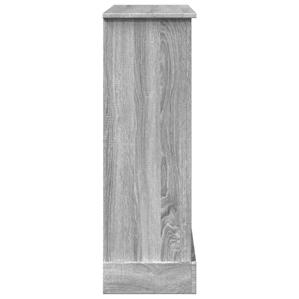 vidaXL Πλαίσιο Τζακιού Γκρι Sonoma 90x30x90 εκ. από Επεξ. Ξύλο