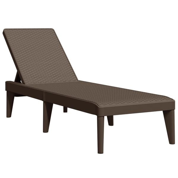 vidaXL Ξαπλώστρα Καφέ 186 x 60 x 29 από Πολυπροπυλένιο