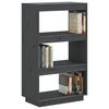 vidaXL Βιβλιοθήκη/Διαχωριστικό Χώρου Γκρι 60x35x103 εκ. Μασίφ Ξύλο Πεύκου