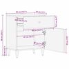 vidaXL Κομοδίνο με συρτάρι καφέ μελί 50 x 33 x 60 εκ Μασίφ ξύλο μάνγκο