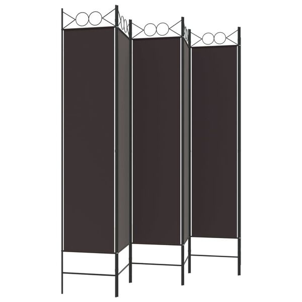 vidaXL Διαχωριστικό Δωματίου με 6 Πάνελ Καφέ 240x200 εκ. από Ύφασμα