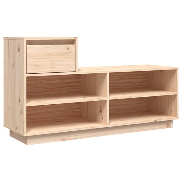 vidaXL Παπουτσοθήκη 110 x 34 x61 εκ. από Μασίφ Ξύλο Πεύκου