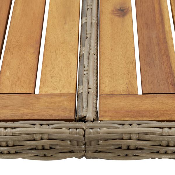vidaXL Τραπεζαρία Κήπου Καφέ 200 x 100 x 74 εκ. από Συνθετικό Ρατάν