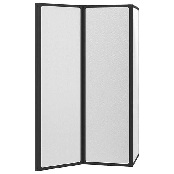 vidaXL Διαχωριστικό ντους Μαύρο 132 x 2 x 140 εκ Αλουμίνιο