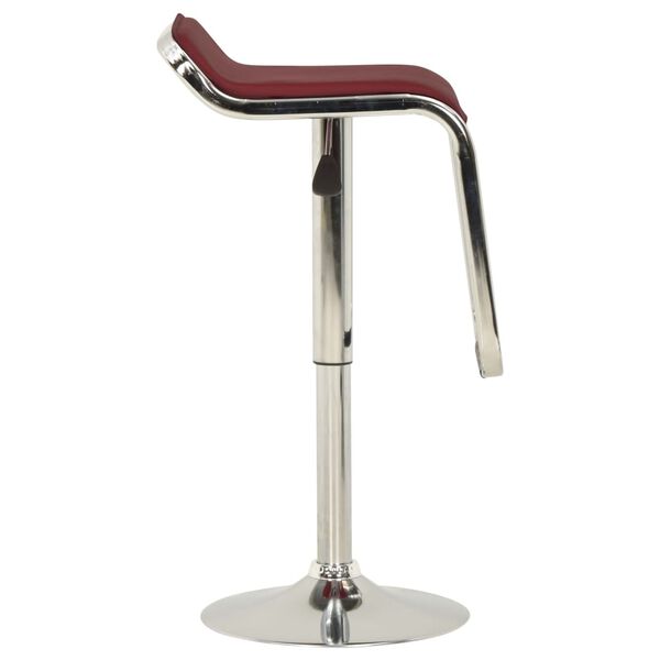 323372 vidaXL Bar Stools 2 pcs Wine Red Fabric and Bentwood