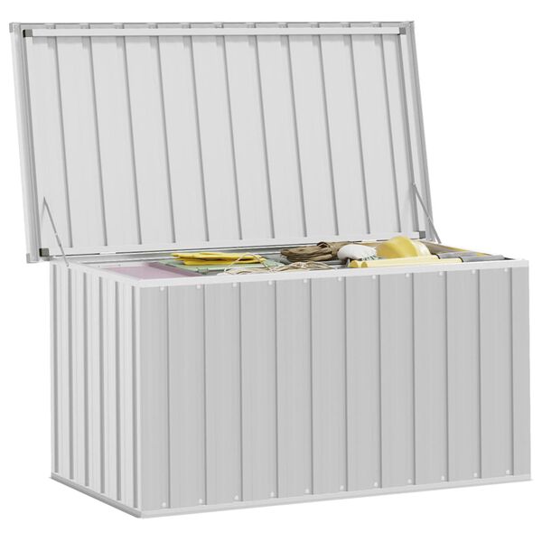 vidaXL Μπαούλο Αποθήκευσης Κήπου Γκρι 129 x 67 x 65 εκ.