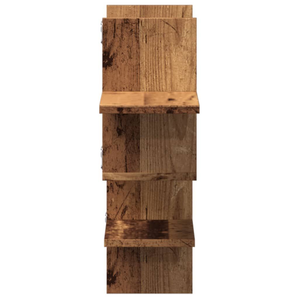 vidaXL Ραφιέρα Τοίχου Όψη Παλαιού Ξύλου 124,5x18x60,5 εκ. Επεξ. Ξύλο