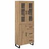 vidaXL Highboard 2 pcs Artisan Oak 69,5 x 34 x 180 &epsilon;&kappa;.
